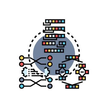 visualizante burbuja clasificación algoritmo proceso para datos vector