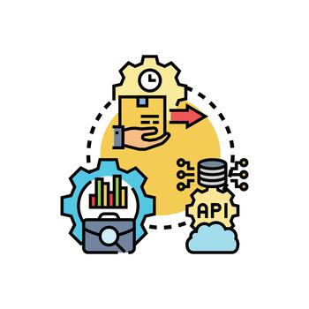 Devops concept optimizing software development processes vector