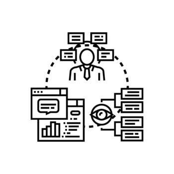 Task processing sequence workflow managing business operation vector