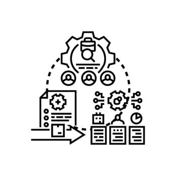 clase administración concepto creando eficiente aprendizaje proceso vector