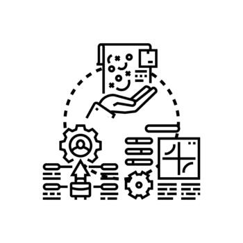 codificación proyecto planificación y desarrollo proceso diseño vector