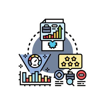 actuación analítica informes negocio datos mejoramiento concepto vector