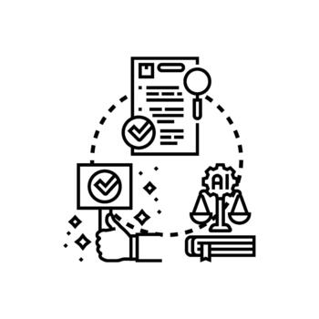 documento aprobación proceso utilizando artificial inteligencia concepto vector