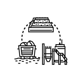 Metal mining process for extraction and processing vector