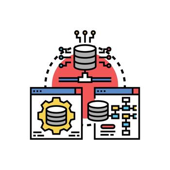 datos Procesando y análisis concepto con base de datos almacenamiento vector