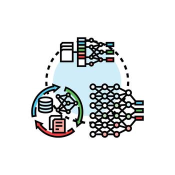 Self supervised learning process using data and artificial neural network vector