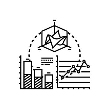 gráfico datos rastreo análisis información visualización concepto vector