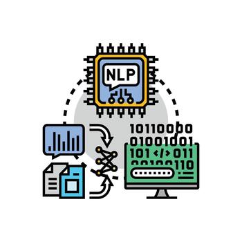 natural idioma Procesando informática codificación tecnología desarrollo vector