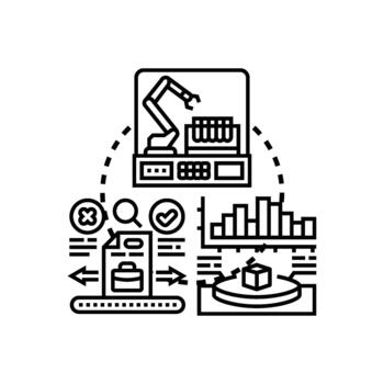 Automated testing framework design conceptualizing development processes vector