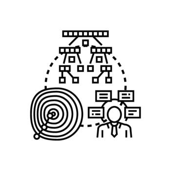 Algorithmic thinking process representing data analysis and strategy vector