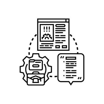 software documentación proceso explicando programa desarrollo vector