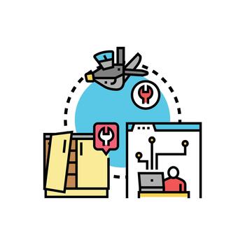 Fixing issues and solving problems concept vector