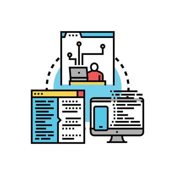 código pruebas y pulido software desarrollo proceso vector