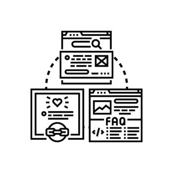 Markdown language for web content structuring vector