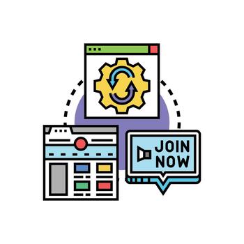 Website layout customization and user interface development vector