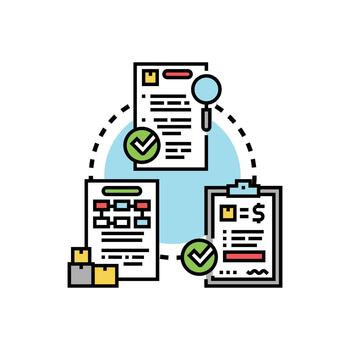 Code development and integration process review cycle vector