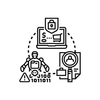 Secure digital commerce authenticity checking process using technology vector