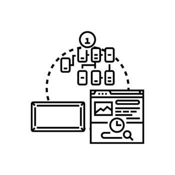 sitio web diseño planificación y desarrollo proceso vector