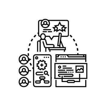 Browser based user design concept development experience vector