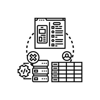 Automated testing framework design system for software development vector