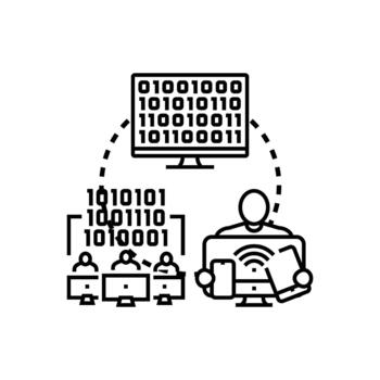 Innovative software programming language development concept vector