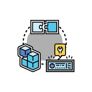 componente Descompostura analizando sistema módulo estructura proceso vector