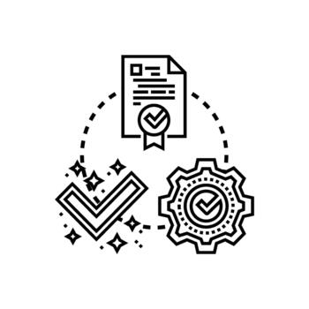 calidad controlar software sistema optimizando Certificación y proceso vector