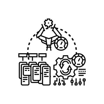 optimizando eficiencia y rápido tarea actuación concepto vector