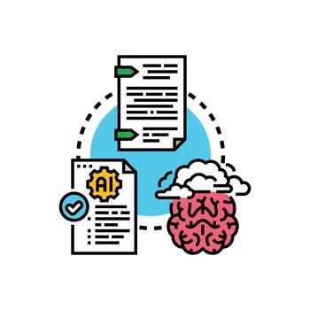 Implementing artificial intelligence checklist developing process vector