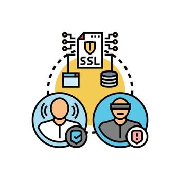 https sitio con verificado origen asegurando en línea conexión vector