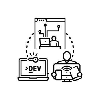 Open source software toolkit developing global technology solutions vector