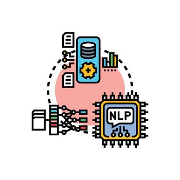 inteligente Procesando concepto para datos análisis tecnología vector