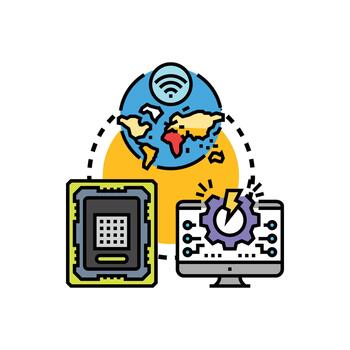 UPC uso nivel global datos Procesando concepto vector
