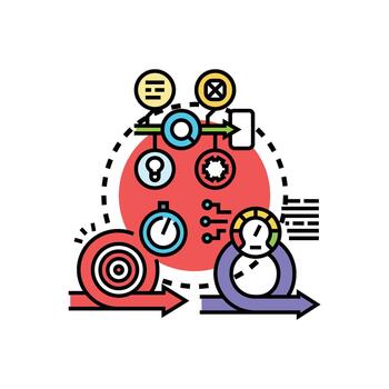 Programming sprint agile development process vector