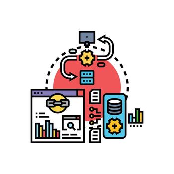 Data link layer protocol communication network concept vector
