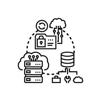 nube datos almacenamiento servicio seguro acceso sistema vector