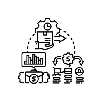 Process workflow system development optimizing business operations vector