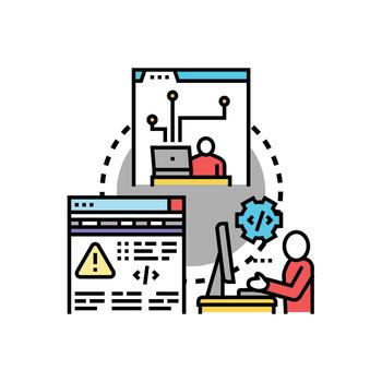 identificando programación errores en software desarrollo ciclo vector