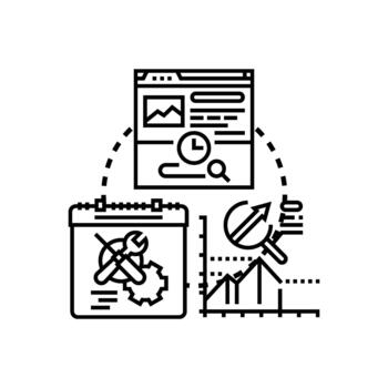 labor analítica visualización creando datos impulsado soluciones vector