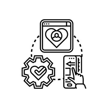 dinámica interfaz evolucionando para personalizado usuario experiencia vector