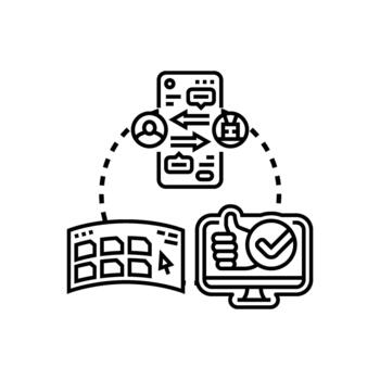 Developing interactive user facing interfaces and software applications vector