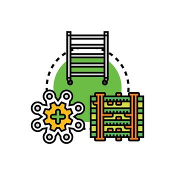 Versatile structure concept with modular system elements vector