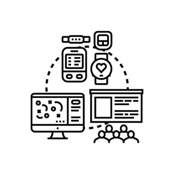 dinámica tecnología instrucciones interfaz concepto vector