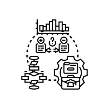 máquina aprendizaje flujo de trabajo diseño proceso desarrollo vector