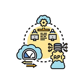 Cloud computing progress and value for business development vector