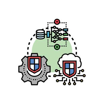 Ongoing security protection learning loop concept vector