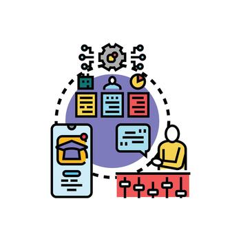 plan de estudios administración sistema desarrollando en línea educación programa vector