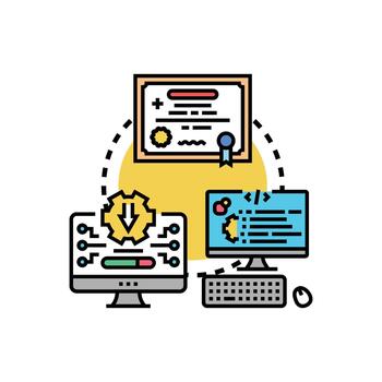 abierto fuente licencia para software desarrollo y programación vector