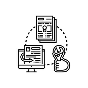 Requirement documentation development process for project management vector