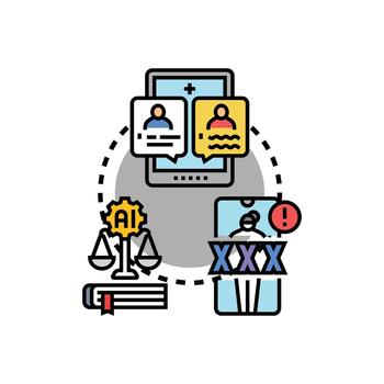 Electronic consent document process for digital data security vector
